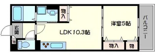 クリエオーレ三ツ島Ⅱ【2階】の間取り