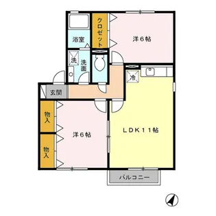 メイソンズ A【2階】の間取り