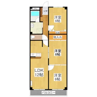 テラスハウス泉が丘【2階】の間取り