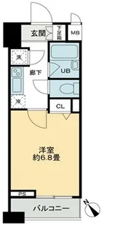 クロスレジデンス蒲田【0702号室】の間取り