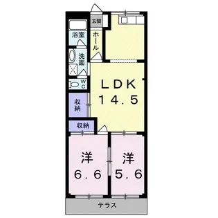 コートシティβ21【1階】の間取り