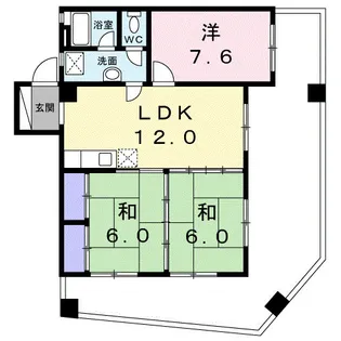 福琉産業ビル前島【4階】の間取り