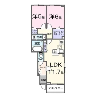 アドニス江南【1階】の間取り