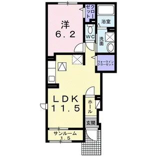 HSS ブライト【1階】の間取り