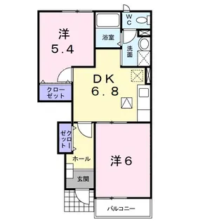 ドルチェヴィータA【102号室】の間取り