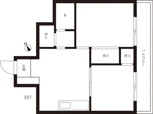 パークサイド南大井【1階】の間取り