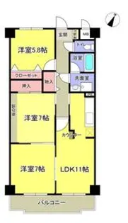 グランドヒル高橋【3階】の間取り