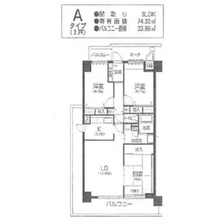 グリーンヒルパートII【4階】の間取り