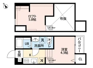 La flore【2階】の間取り