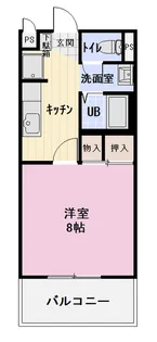 サニーハイツ外堀B【1階】の間取り