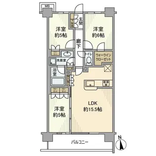 ローレルコート府中白糸台【6階】の間取り