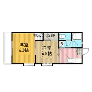 ジュネパレス松戸第13【204号室】の間取り