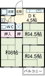 第二香山ハイツ【201号室】の間取り