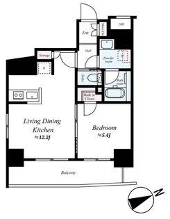 GENOVIA浅草蔵前skygarden【202号室号室】の間取り
