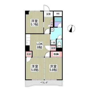 ヴェルデ【4階】の間取り