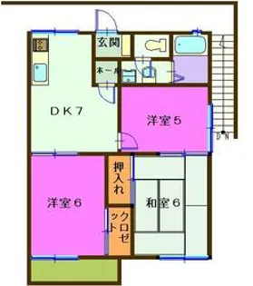 リヴェール玉前B棟【1階】の間取り