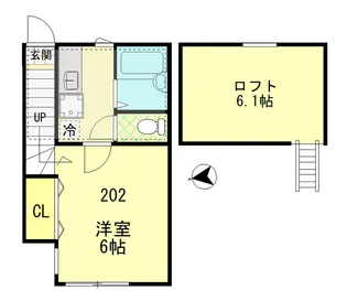 プライムハウス羽田【2階】の間取り