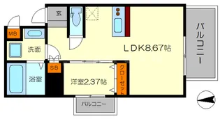 ONLYONE池田【8階】の間取り