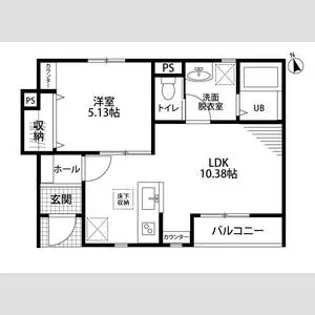 リーブルファイン日永【1階】の間取り
