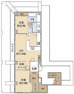 クロノス佃野町【401号室】の間取り