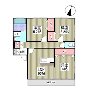 ハニーハウスA【202号室】の間取り
