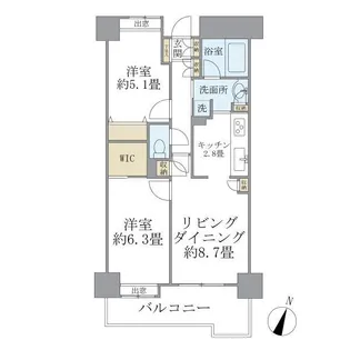 グランフラッツ北千住【7階】の間取り