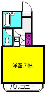 スカイビルB館【306号室】の間取り