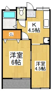 レジデンスパーシモン【2階】の間取り