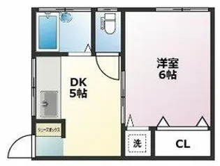須田アパート【202号室】の間取り