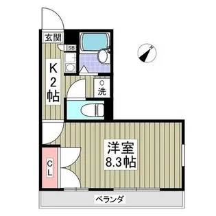 ブランドール北之幸谷2【201号室】の間取り