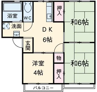 ハイツ広田C【2階】の間取り