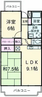 アビタシオン比留川【1階】の間取り