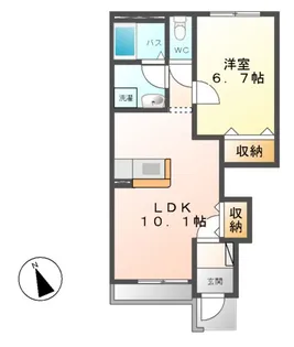 グランディール E【1階】の間取り