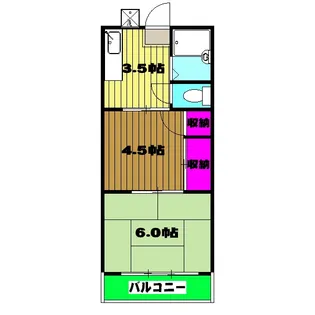 コーポヒル山口【2階】の間取り