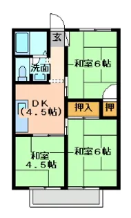 プレジール松下【2階】の間取り