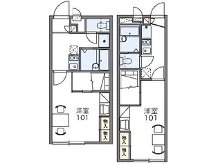 レオパレスEterna【206号室】の間取り