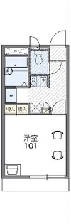レオパレスダルマヤ【206号室】の間取り