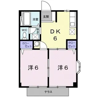 ドエルパークサイド【1階】の間取り