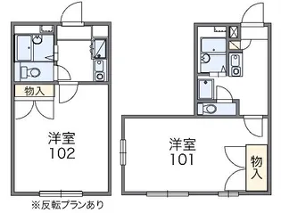 レオパレスルネッサ【2階】の間取り
