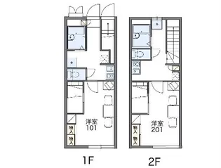 レオパレスVoyage【203号室】の間取り