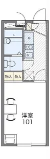 レオパレス登呂【103号室】の間取り