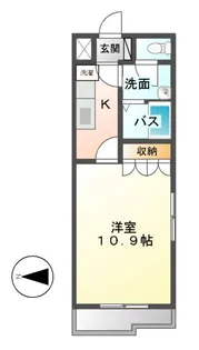オランジェリー・ヤブ【2階】の間取り