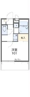 レオパレスオネスティ【104号室】の間取り