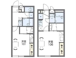 レオパレスジャルダンD【202号室】の間取り