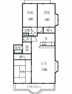 モンテベルデ高野【302号室】の間取り