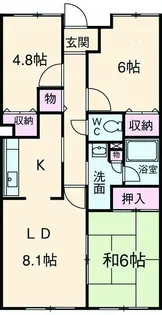 アーバンパーク市ヶ尾【0502号室】の間取り