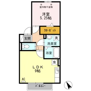 グランシュール【103号室】の間取り