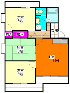 エクセルシオールⅡ【1階】の間取り