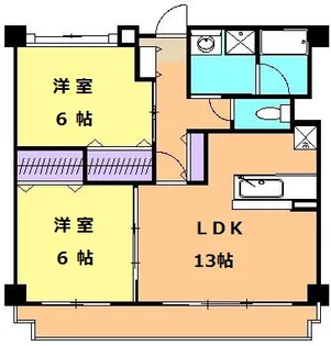 ハイウッド【402号室】の間取り