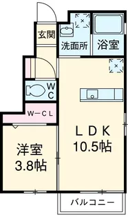 メゾンリブェール【1階】の間取り